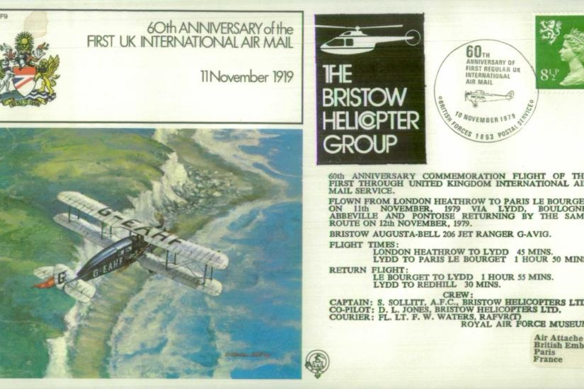 First UK International Air mail cover