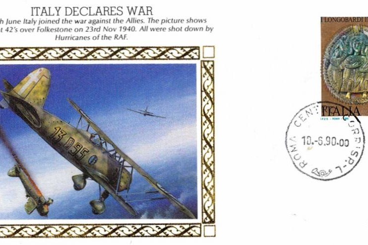 Benham Silks cover. Italy declares war