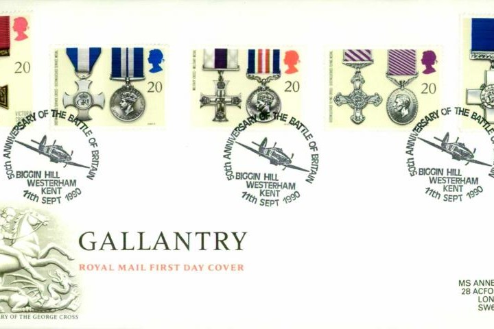 Gallantry First Day Cover 11th September 1990