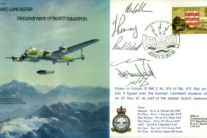 Avro Lancaster cover  617 Squadron Crew signed