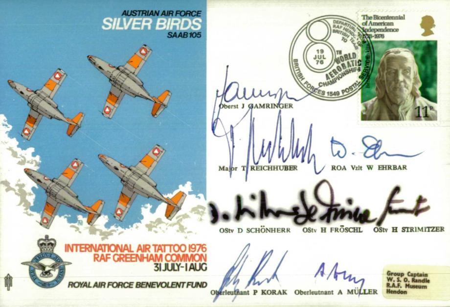 Austrian Air Force Silver Birds cover Sgd pilots and Commnader