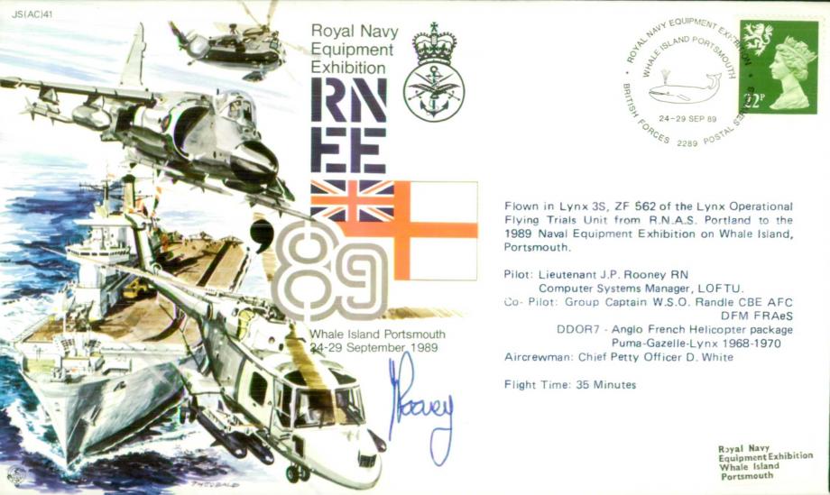 Royal Navy Equipment Exhibition cover Pilot signed