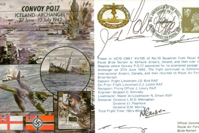 Convoy PQ17 cover Crew signed