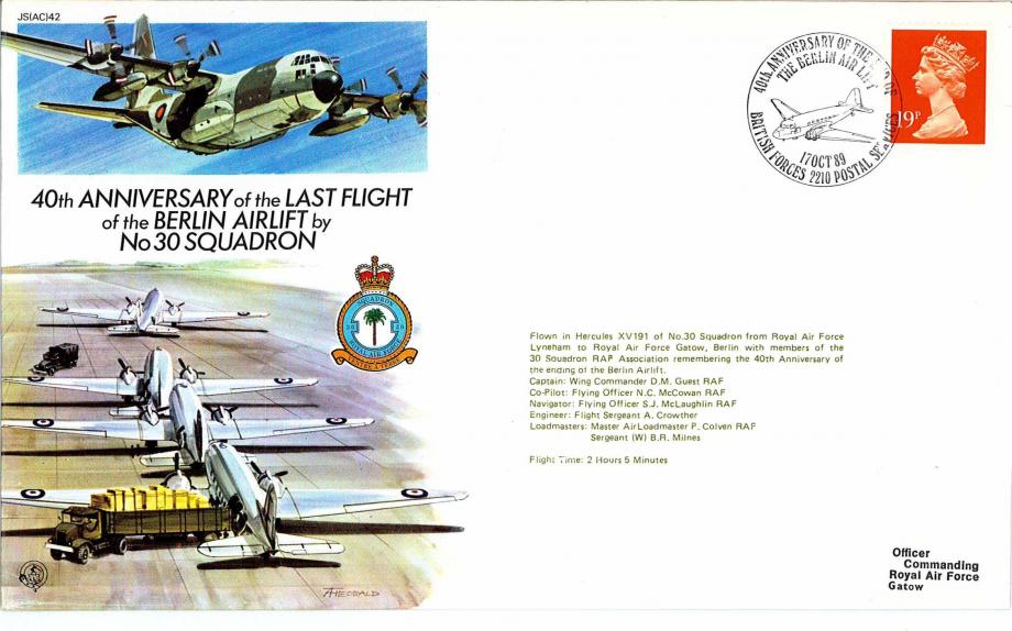 40th Anniversary of the Berlin Airlift cover