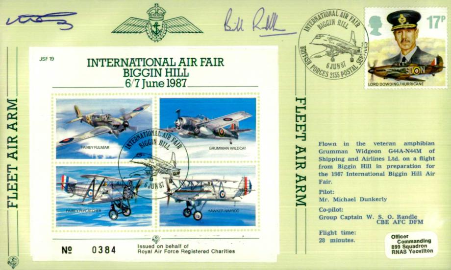 Biggin Hill Air Fair 1987 cover Sgd M Dunkerly and W S O Randle