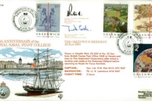 Royal Naval Staff College FDC Sgd D Pentreath and J W D Cook