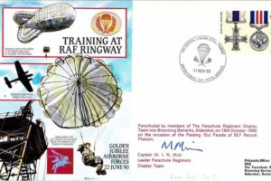 Training at RAF Ringway cover Signed M Muir