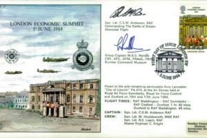 London Economic Summit - 5th May 1984 FDC Sgd C S M Anderson and Bill Randle