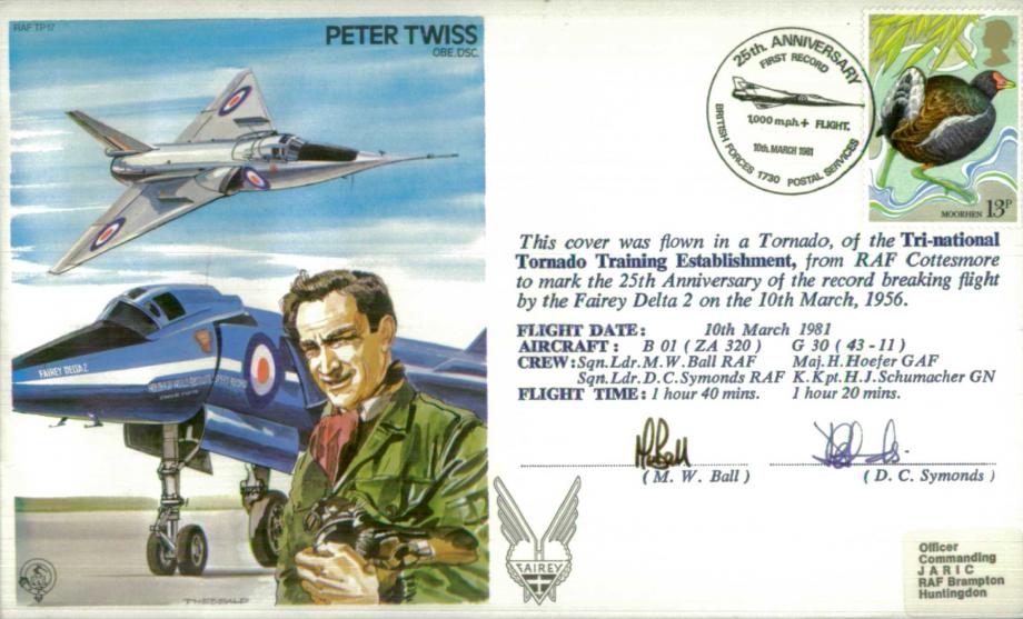 Peter Twiss the Test Pilot cover Sgd by M W Ball and D C Symonds