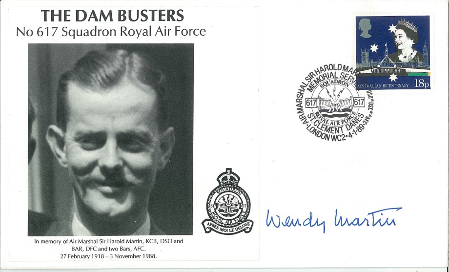 Dambusters 617 Squadron Cover Signed Wendy Martin