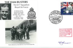 Dambusters 617 Squadron Cover Signed G L Johnson Mohne Dam