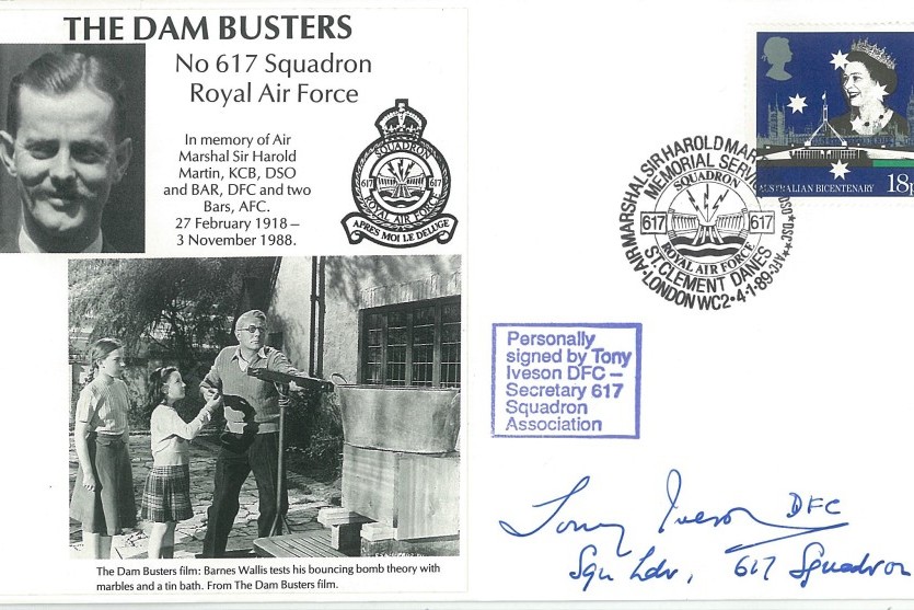 Dambusters 617 Squadron Cover Signed Tony Iveson Tirpitz