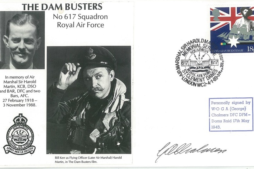 Dambusters 617 Squadron Cover Signed G A George Chalmers Dams Raid
