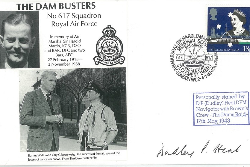 Dambusters 617 Squadron Cover Signed Dudley Heal Chastise