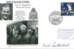 Dambusters 617 Squadron Cover Signed Fred Sutherland Dams Raid