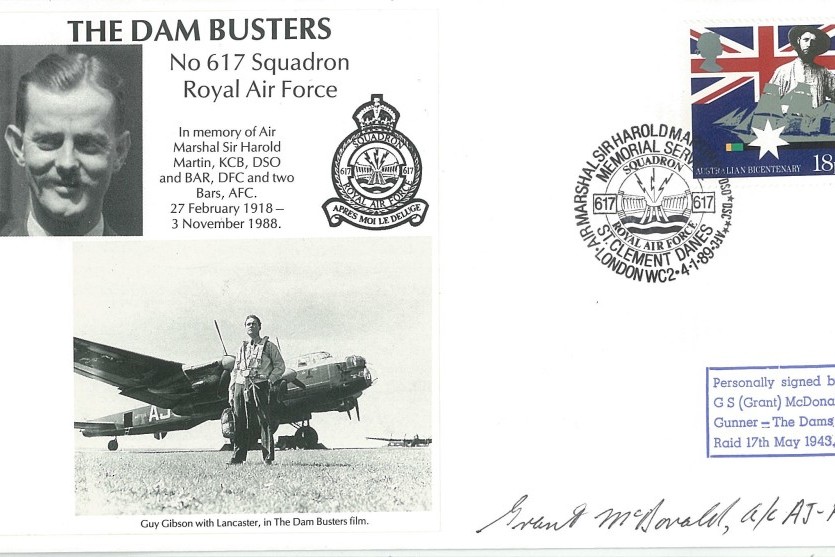 Dambusters 617 Squadron Cover Signed Grant McDonald Dams Raid