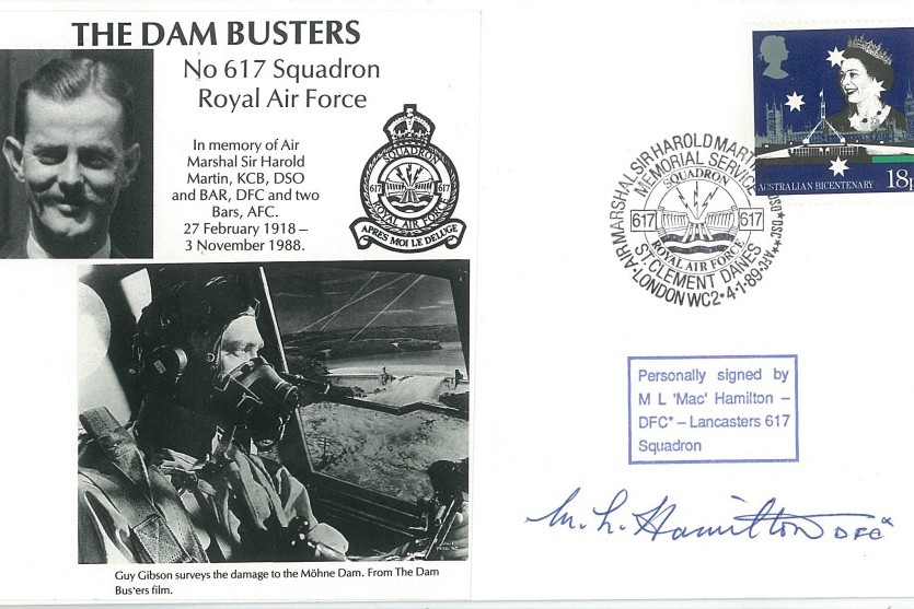 Dambusters 617 Squadron Cover Signed Mac Hamilton