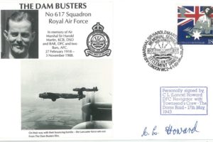 Dambusters 617 Squadron Cover Signed Lance Howard Dams Raid