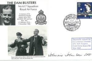 Dambusters 617 Squadron Cover Signed E C Johnson Dams Raid