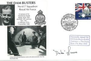 Dambusters 617 Squadron Cover Signed Duke Munro