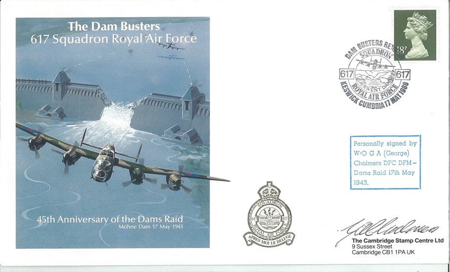 Dambusters 617 Squadron Cover Signed Gill Chalmers Dams Raid