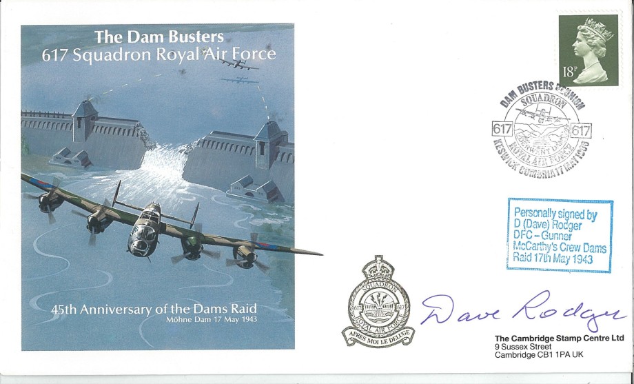 Dambusters 617 Squadron Cover Signed Dave Rodger Dams Raid