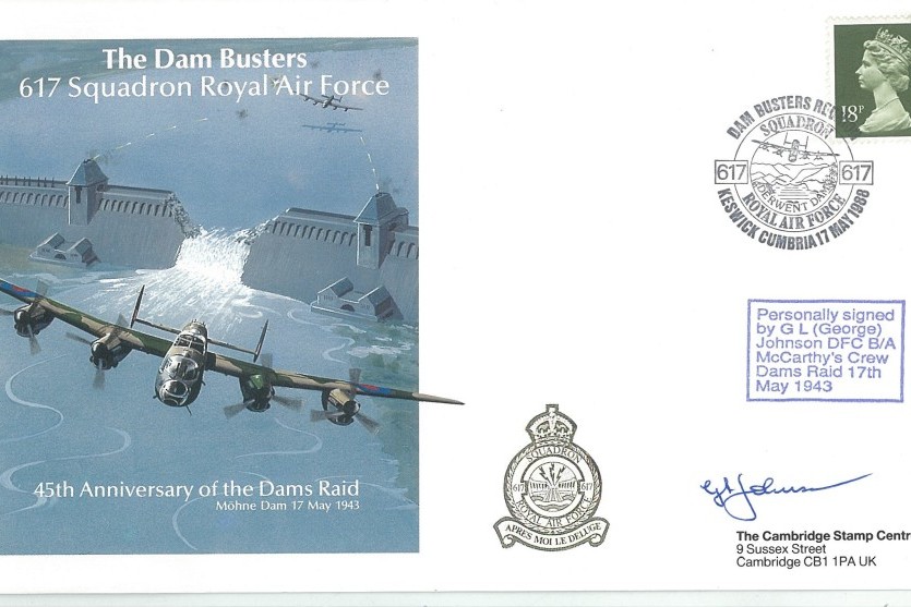 Dambusters 617 Squadron Cover Signed G L Johnson Dams Raid