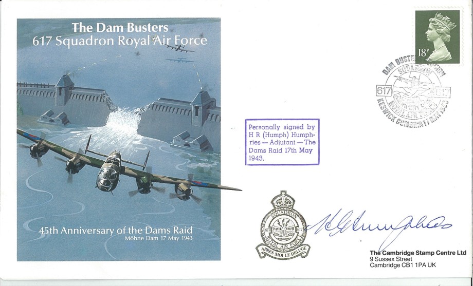 Dambusters 617 Squadron Cover Signed Adj Humphries 617 