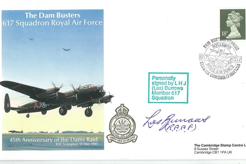 Dambusters 617 Squadron Cover Signed Les Burrows Tirpitz