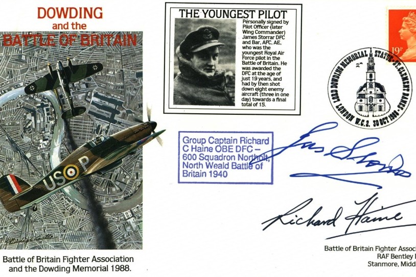 Battle of Britain Dowding cover Signed J Storrar And R C Haine Both BoB Pilots