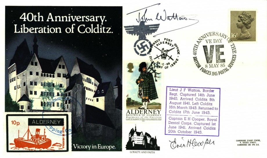 Colditz Cover Signed J Walton And E Cooper