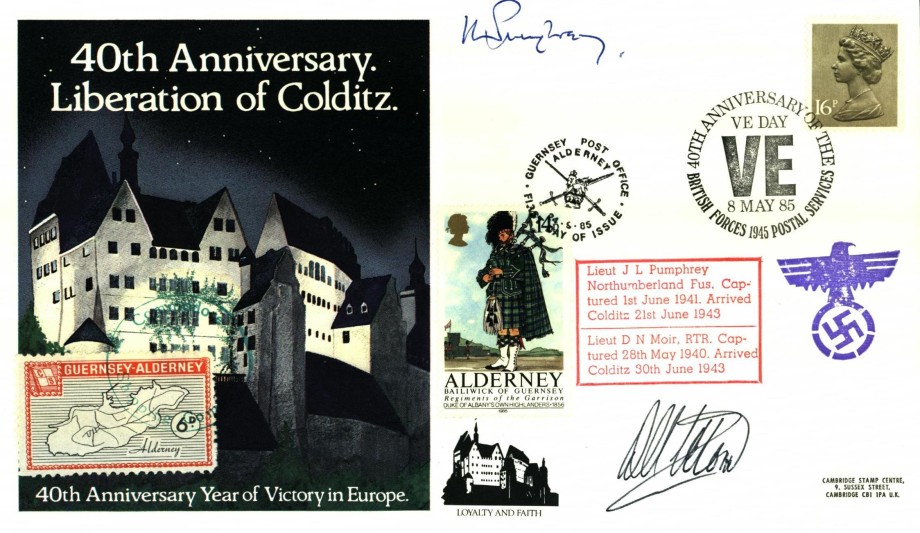 Colditz Cover Signed J Pumphrey And D Moir