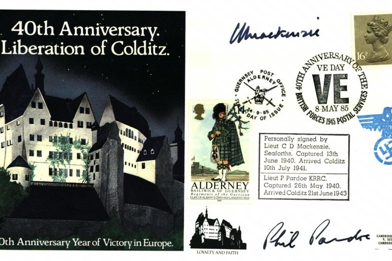 Colditz Cover Signed C D Mackenzie And P Pardoe