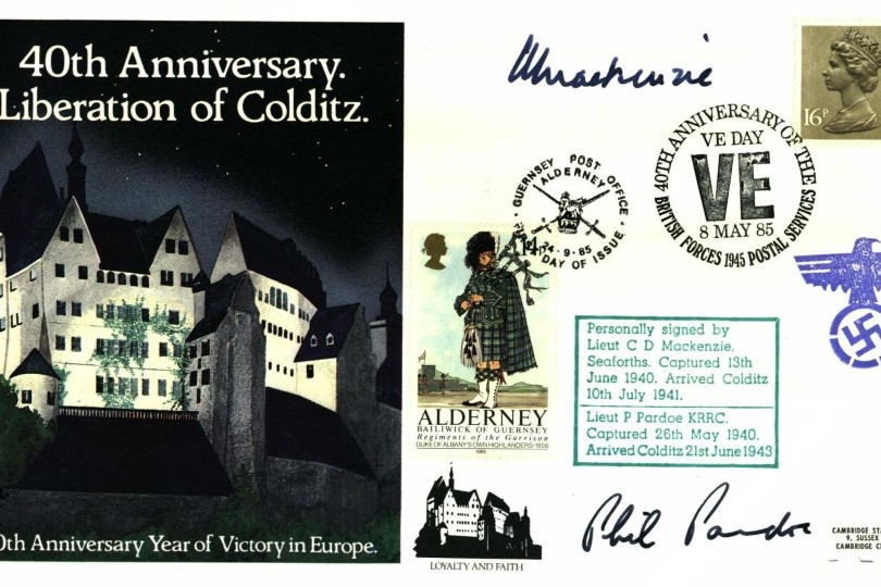 Colditz Cover Signed C D Mackenzie And P Pardoe