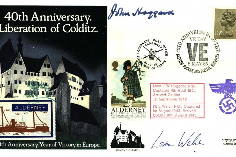 Colditz Cover Signed J Hoggard And L Welch