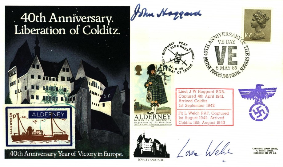 Colditz Cover Signed J Hoggard And L Welch