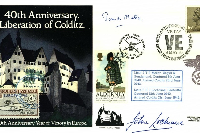 Colditz Cover Signed J Mellor And F Lochrane