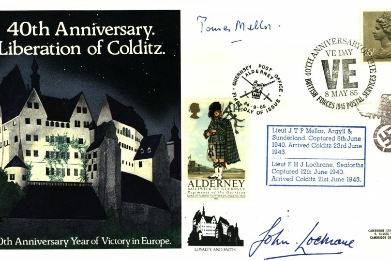 Colditz Cover Signed J Mellor And F Lochrane
