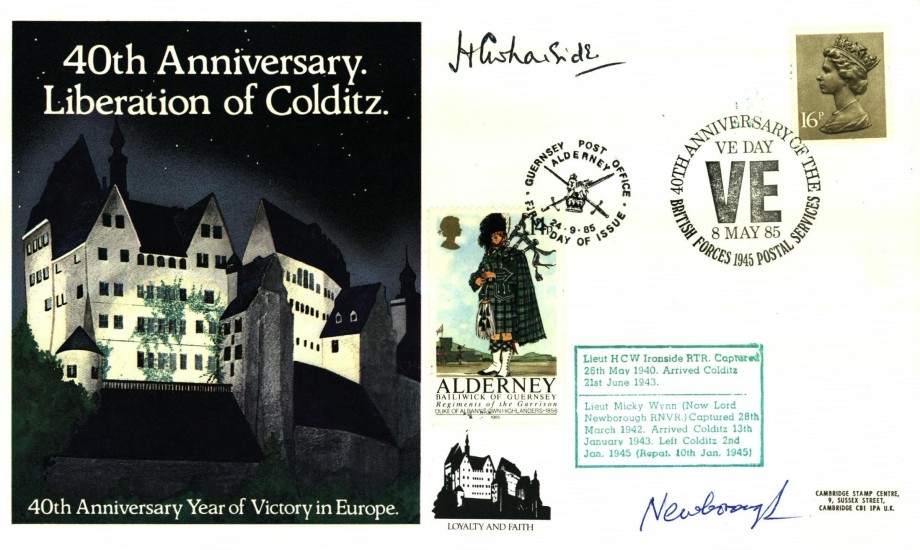 Colditz Cover Signed H Ironside And Lord Newborough