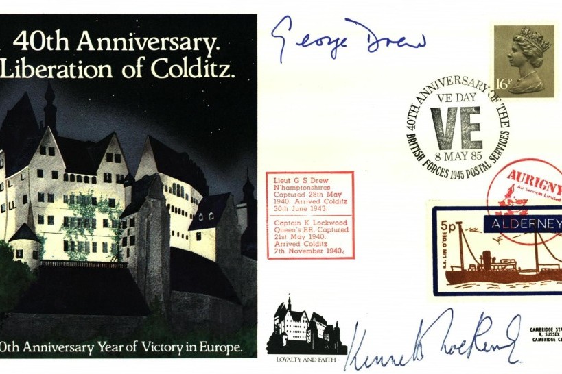 Colditz Cover Signed G S Drew And K Lockwood