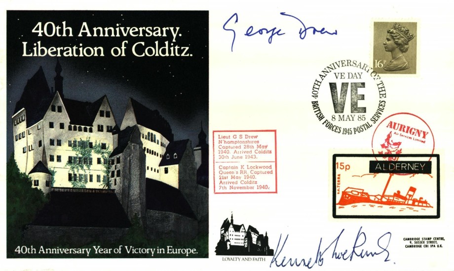 Colditz Cover Signed G S Drew And K Lockwood