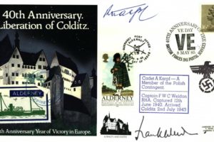 Colditz Cover Signed A Karpf And F Weldon