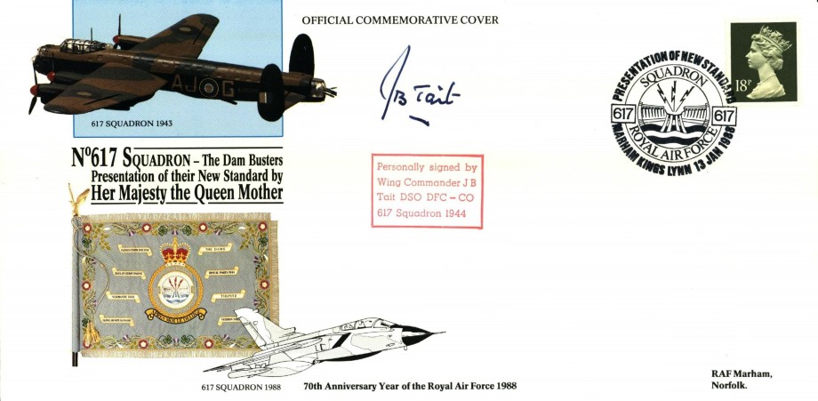 Dambusters 617 Squadron Cover Signed James Tait Tirpitz