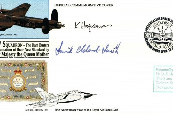 Dambusters 617 Squadron cover Signed Hargreaves and Cleland-Smith