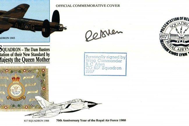 Dambusters 617 Squadron cover Signed R C Allen CO 1967