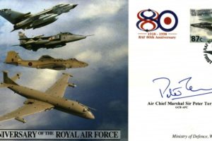 80th Anniversary of the RAF cover Sgd Sir Peter Terry