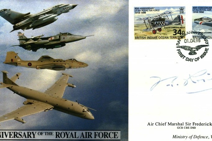 80th Anniversary of the RAF cover Sgd Sir F Rosier