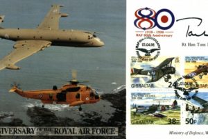 80th Anniversary of the RAF cover Sgd Tom King