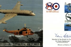 80th Anniversary of the RAF cover Sgd Sir D Spotswood