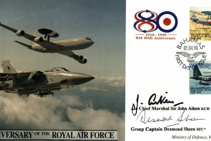 80th Anniversary of the RAF cover Sgd Aiken and Sheen